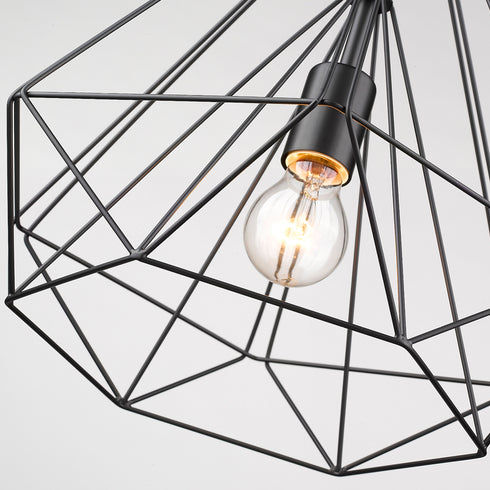 Pendant Luminaire In Matt Black LL00148